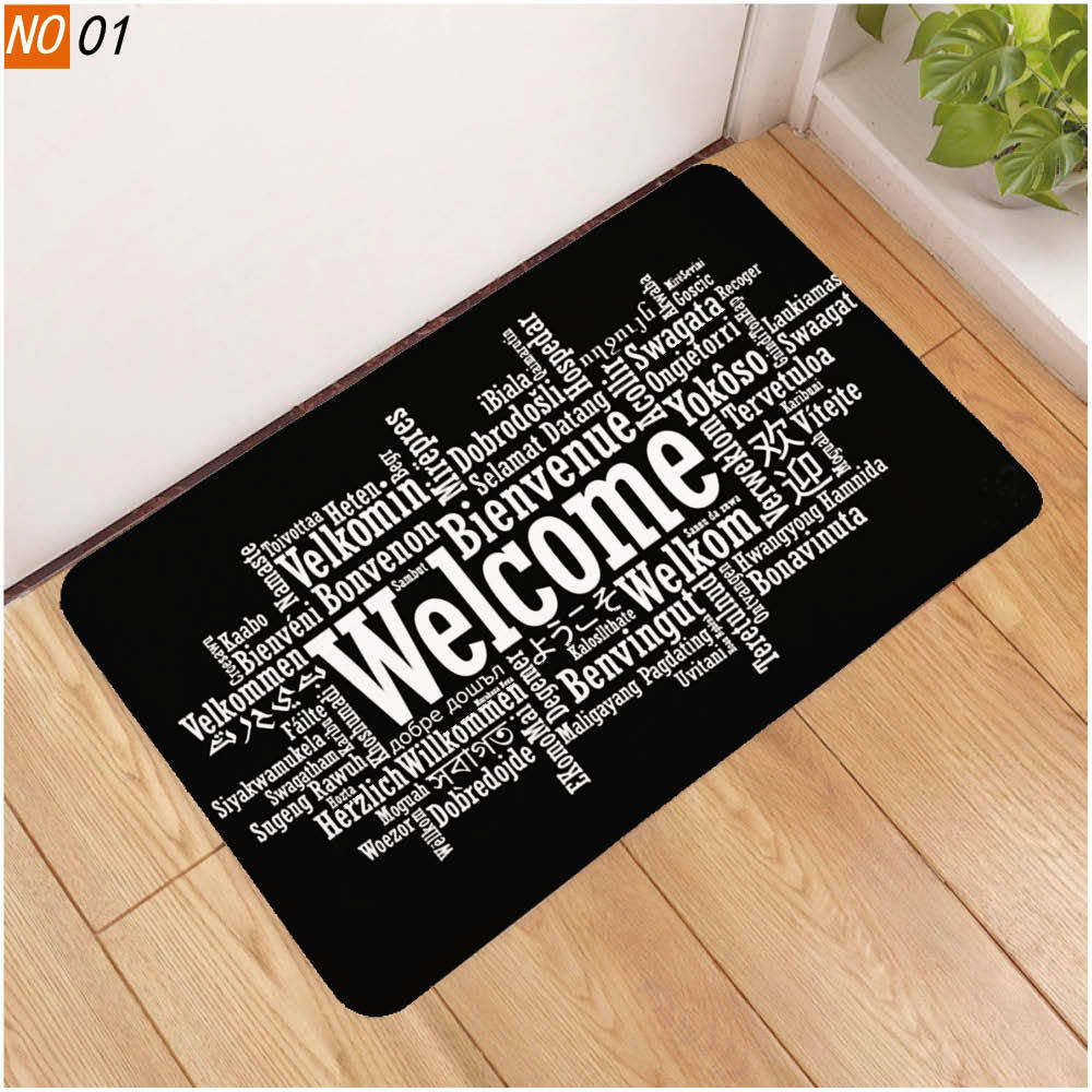 Welcome Cross-Border Flannel Mat