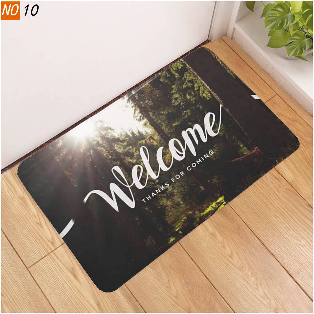 Welcome Cross-Border Flannel Mat