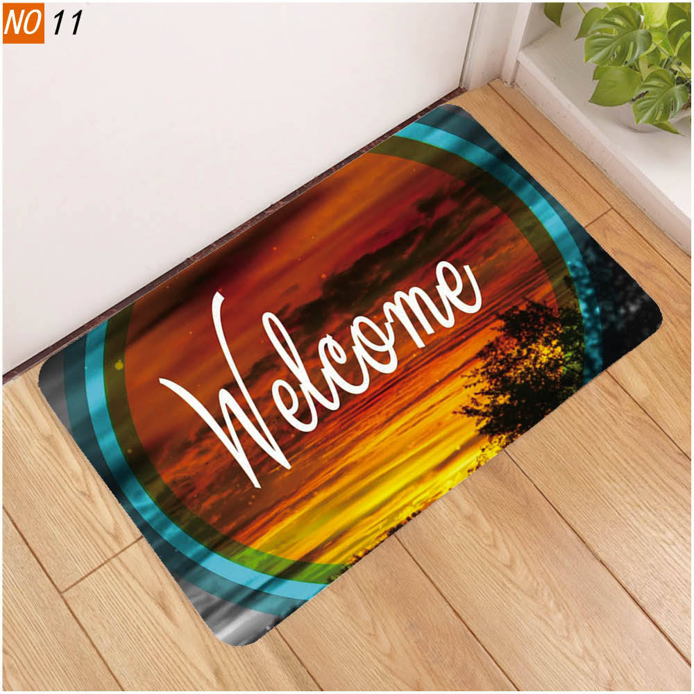 Welcome Cross-Border Flannel Mat