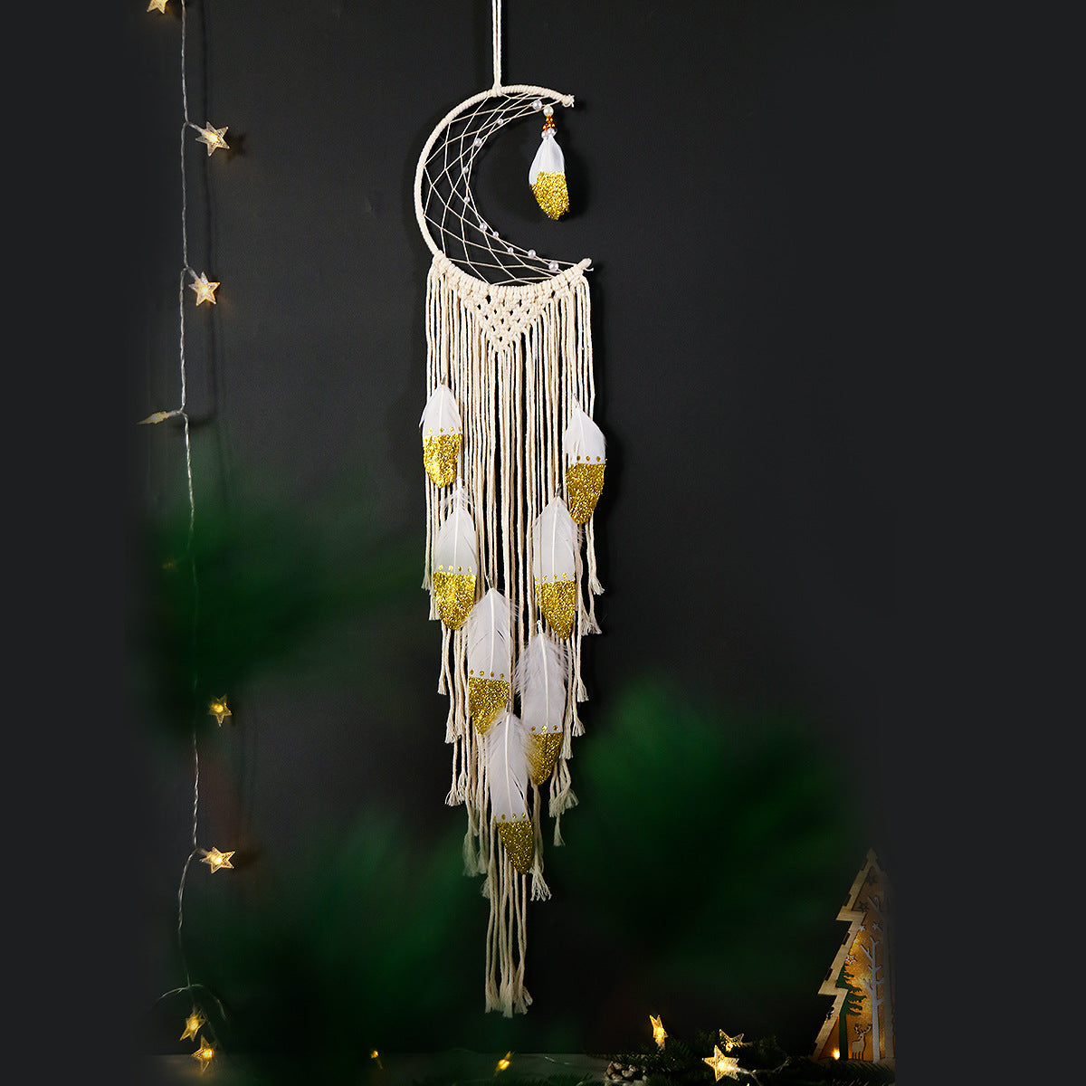 Crescent Dream Catcher Gold