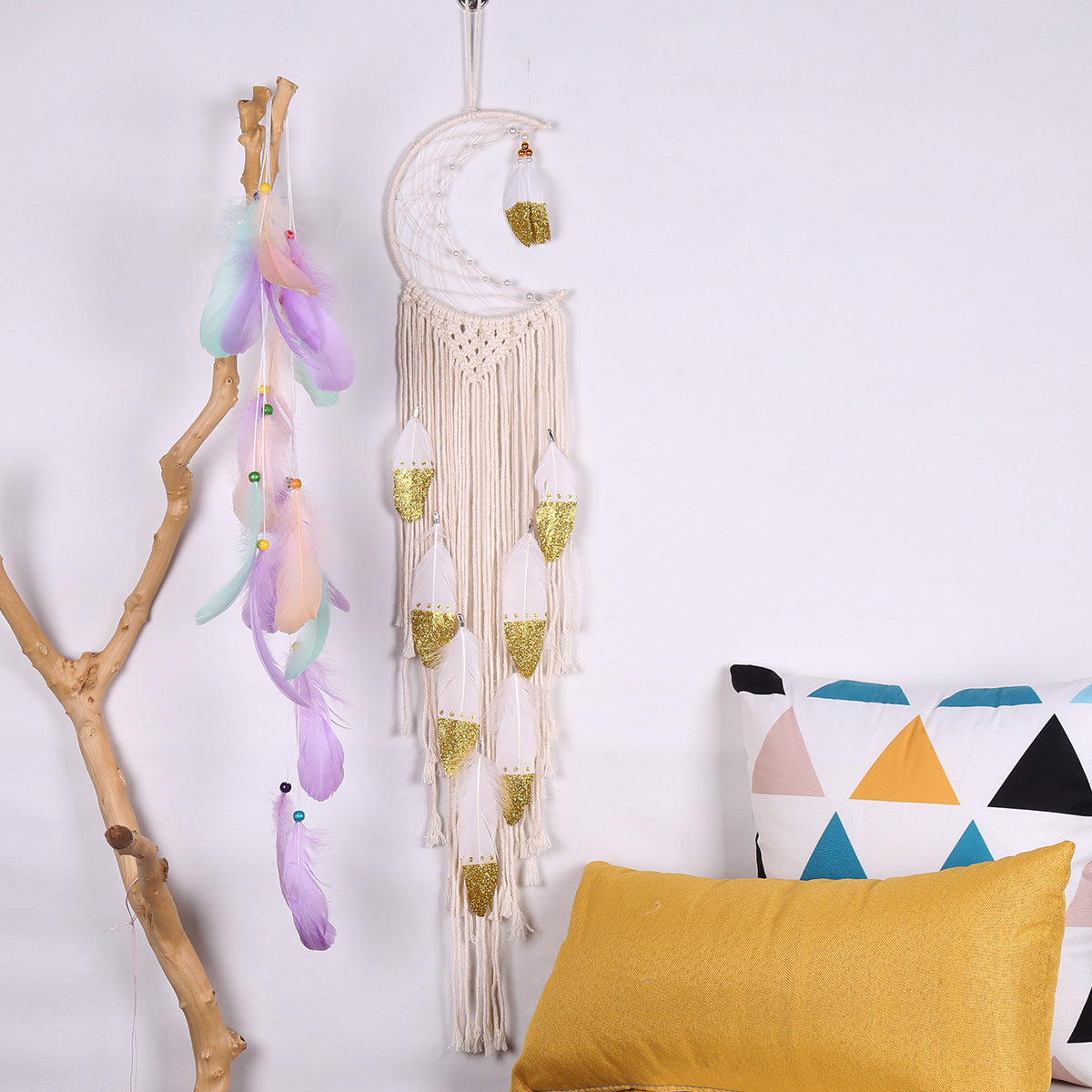 Crescent Dream Catcher Gold