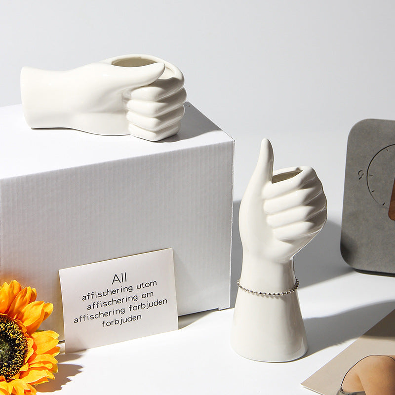 Ceramic Crafted Hand Vase