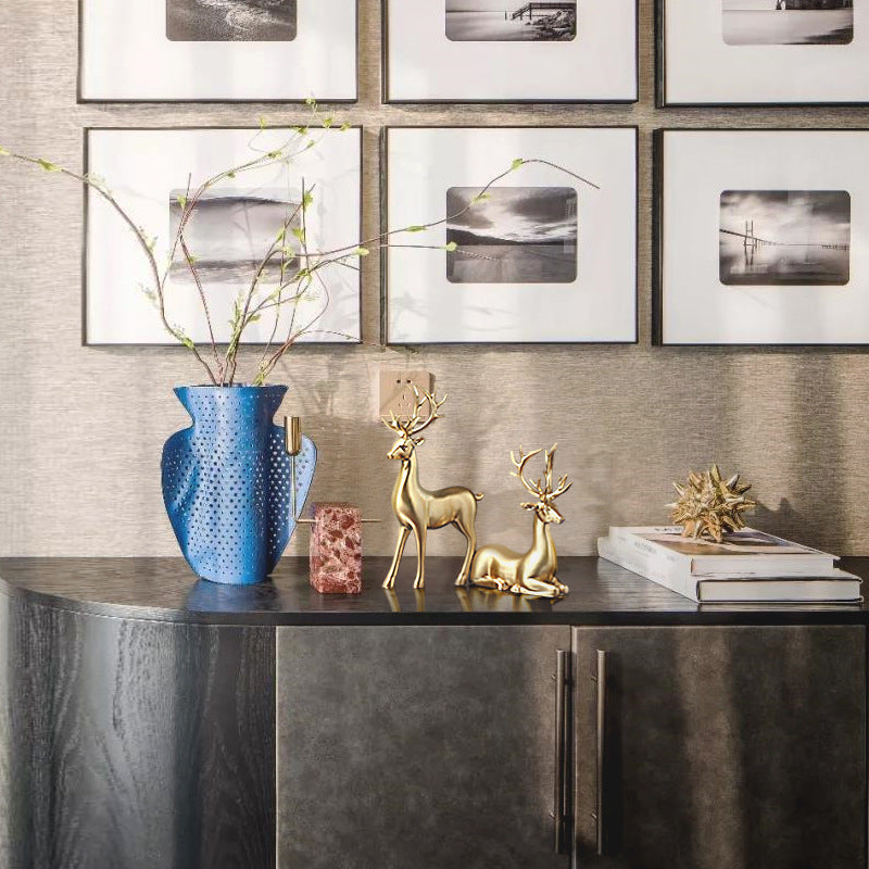 Golden Deer Animal Resin Sculpture