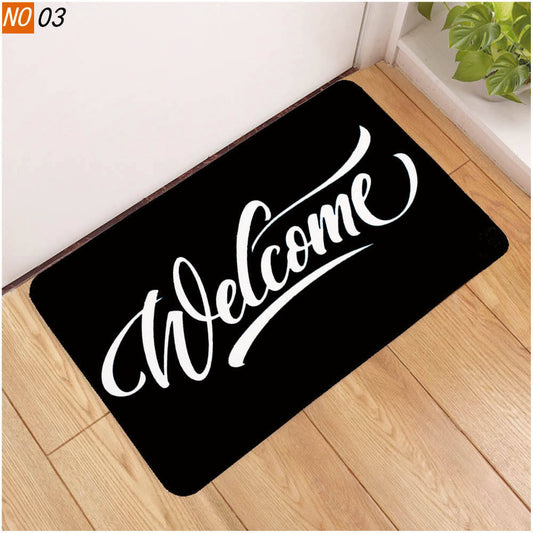 Welcome Cross-Border Flannel Mat