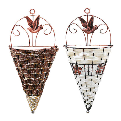 Artificial Rattan Flower Basket