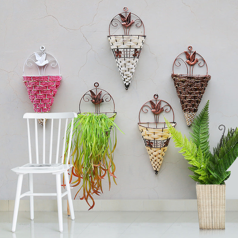 Artificial Rattan Flower Basket