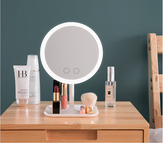 Makeup Mirror With LED Table Lamp